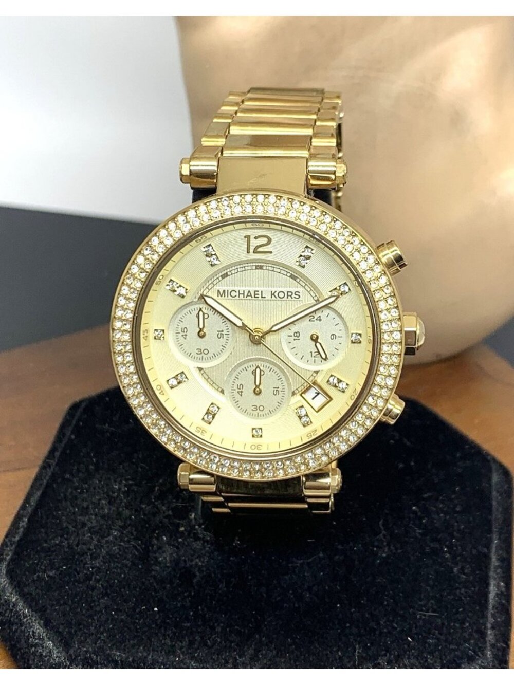 Michael Kors Women's Watch MK5354 Parker Gemmed Quartz 39mm Gold Stainless Steel